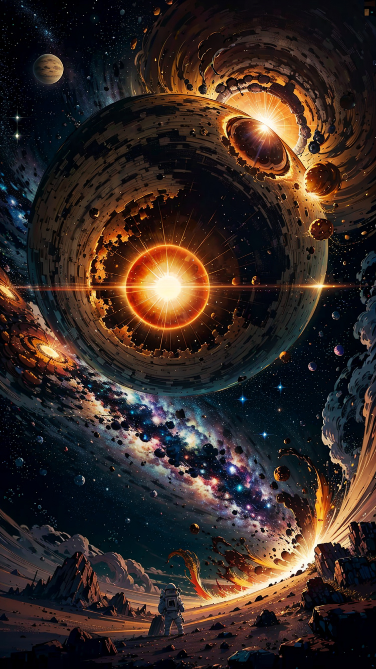 Обои свет, графический дизайн, арт, атмосфера, природа в разрешении 750x1334