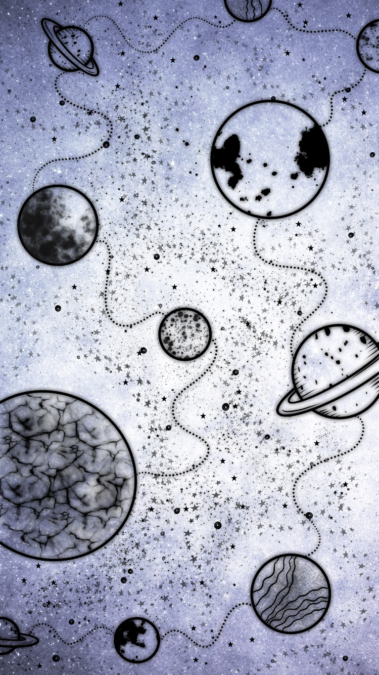 Обои вода, жидкий, природа, черный, круг в разрешении 750x1334