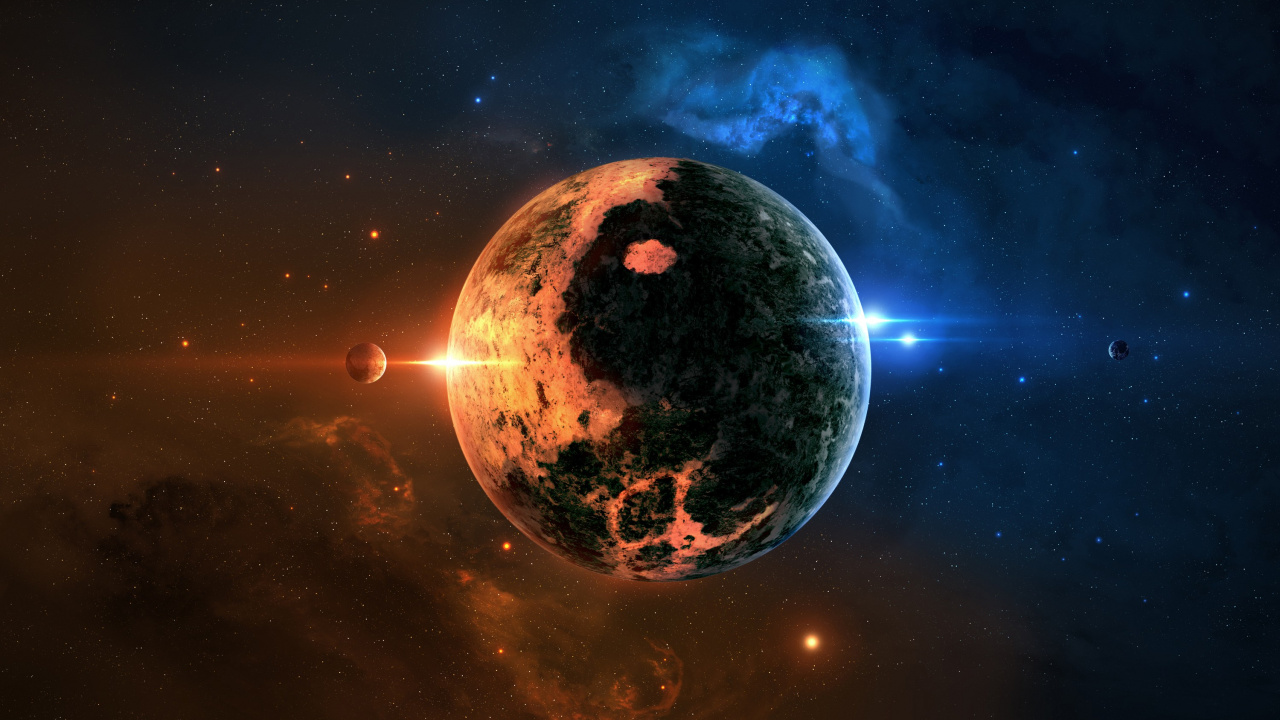 Обои планета, космическое пространство, астрономический объект, атмосфера, космос в разрешении 1280x720