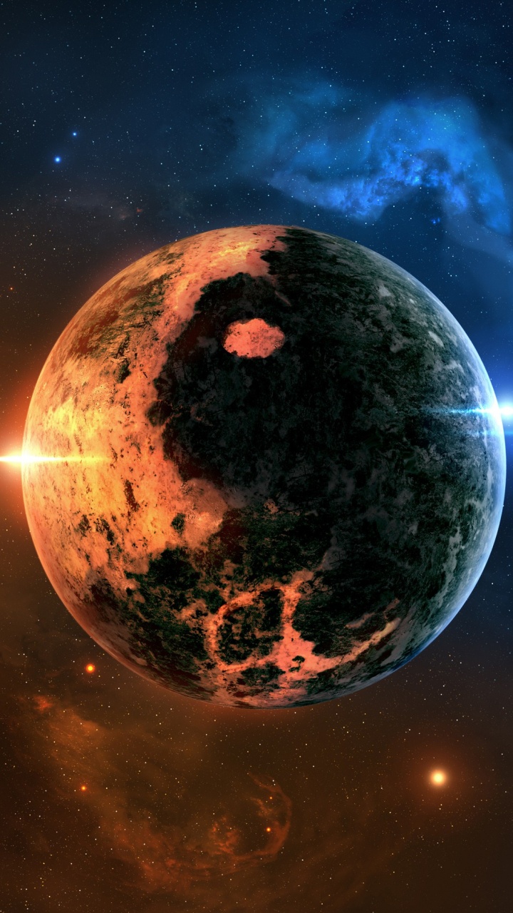 Обои планета, космическое пространство, астрономический объект, атмосфера, космос в разрешении 720x1280