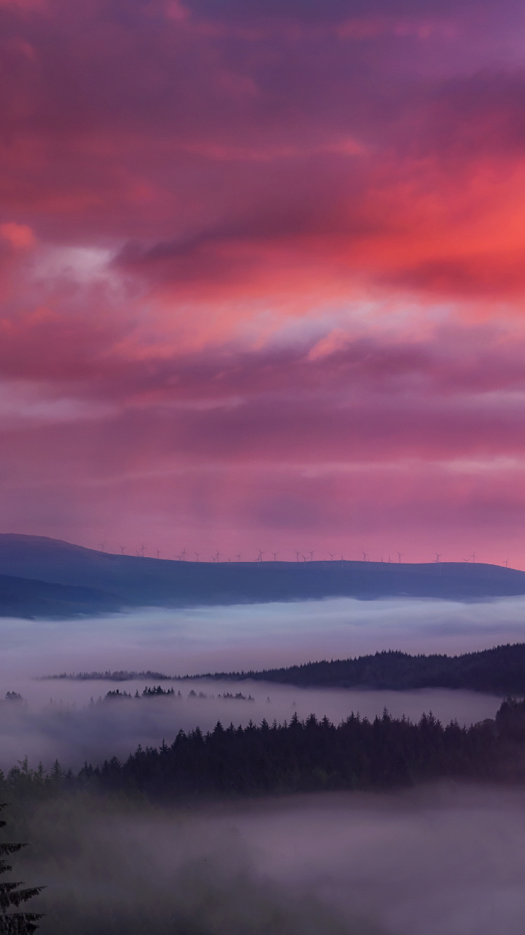 Обои гора, пейзаж, природа, облако, атмосфера в разрешении 750x1334