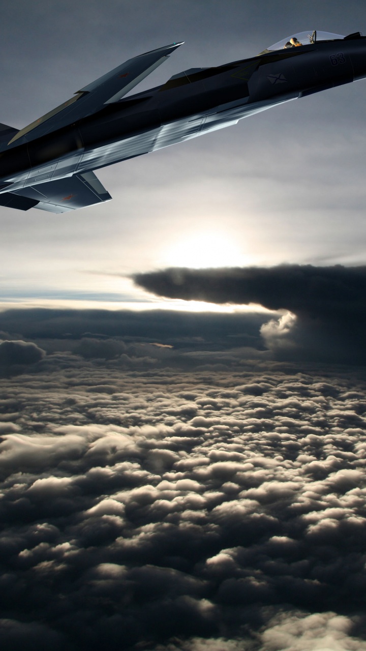 Обои самолет, самолеты, авиация, аэрокосмическая техника, облако в разрешении 720x1280