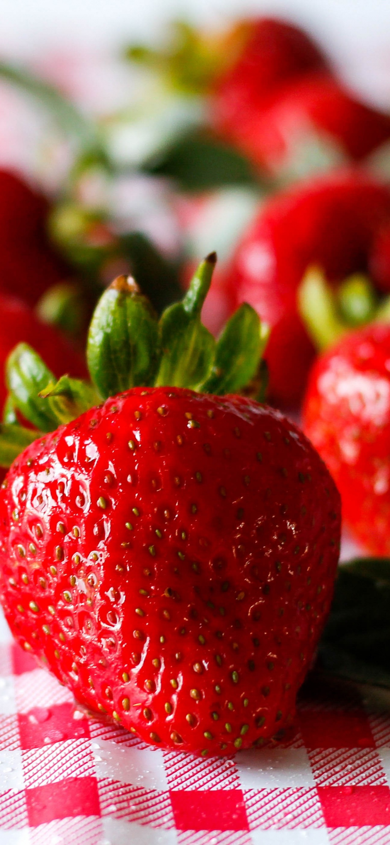 Обои клубника, фрукты, ягоды, природные продукты, пища в разрешении 1242x2688