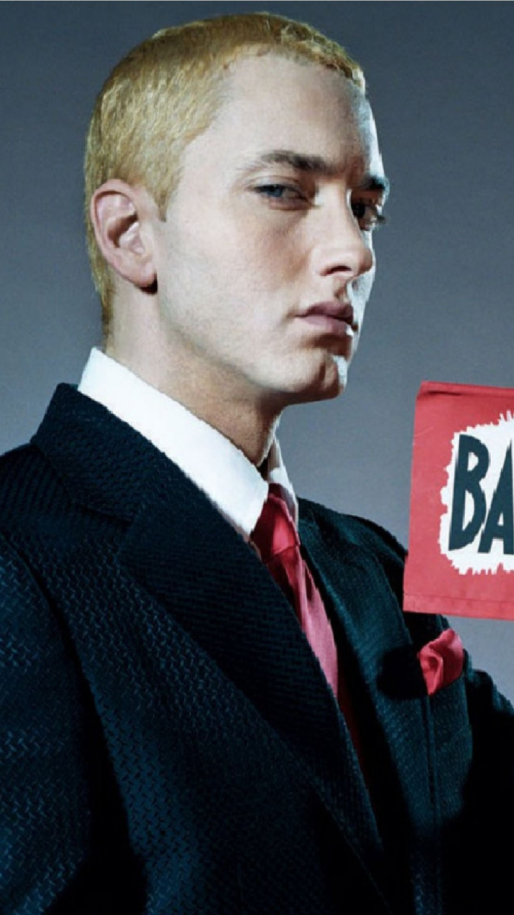 Обои eminem, реппер, хип хоп музыка, Слим Шейди ЛП, белые воротнички в разрешении 750x1334