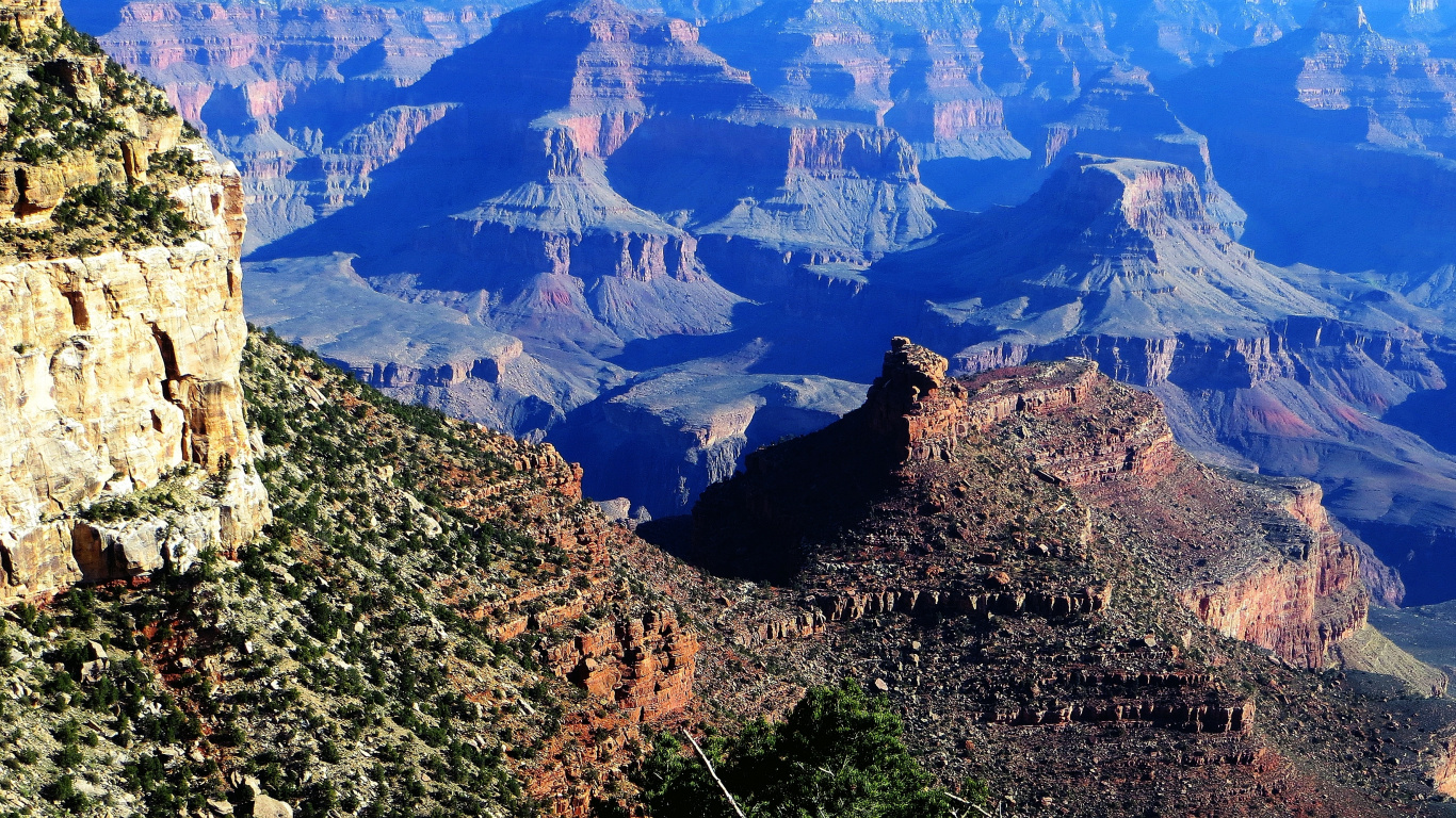 Обои национальный парк Гранд каньон, Гранд Каньон Виллидж, каньон, национальный парк, каньон антилопы в разрешении 1366x768