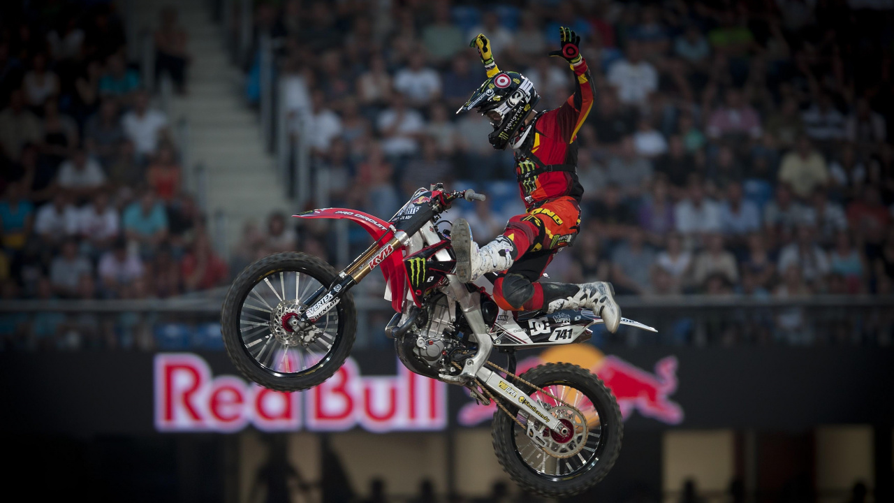 Обои Офф-роуд, мотокросс, занятие спортом, автоспорт, гонки на мотоциклах в разрешении 1280x720