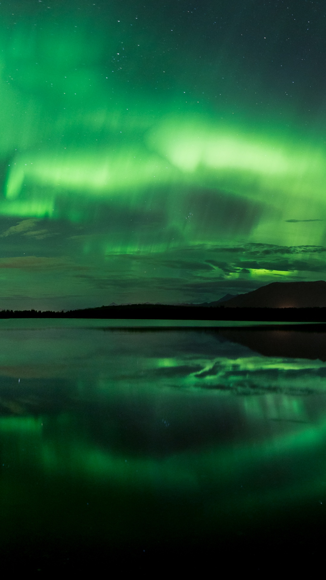 Обои Аврора, природа, вода, атмосфера, Абиско в разрешении 1080x1920