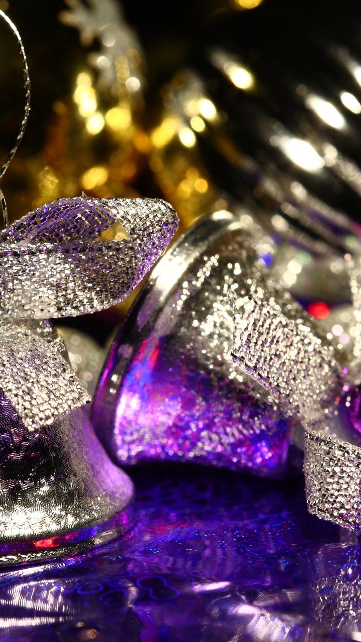 Обои Рождественский день, Новый год, пурпур, Фиолетовый, рождественский орнамент в разрешении 720x1280