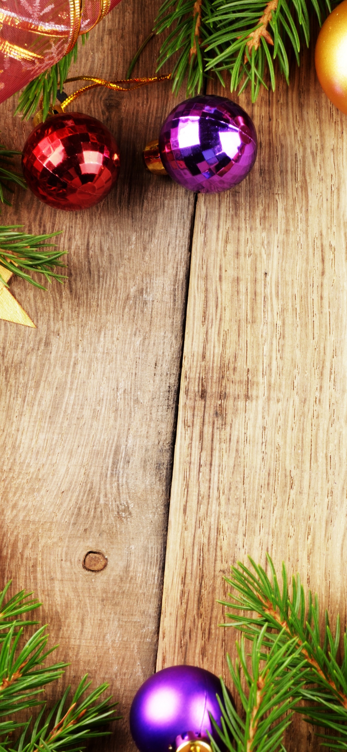 Обои рождественский орнамент, Рождественский день, Рождественские украшения, Новый год, елка в разрешении 1125x2436