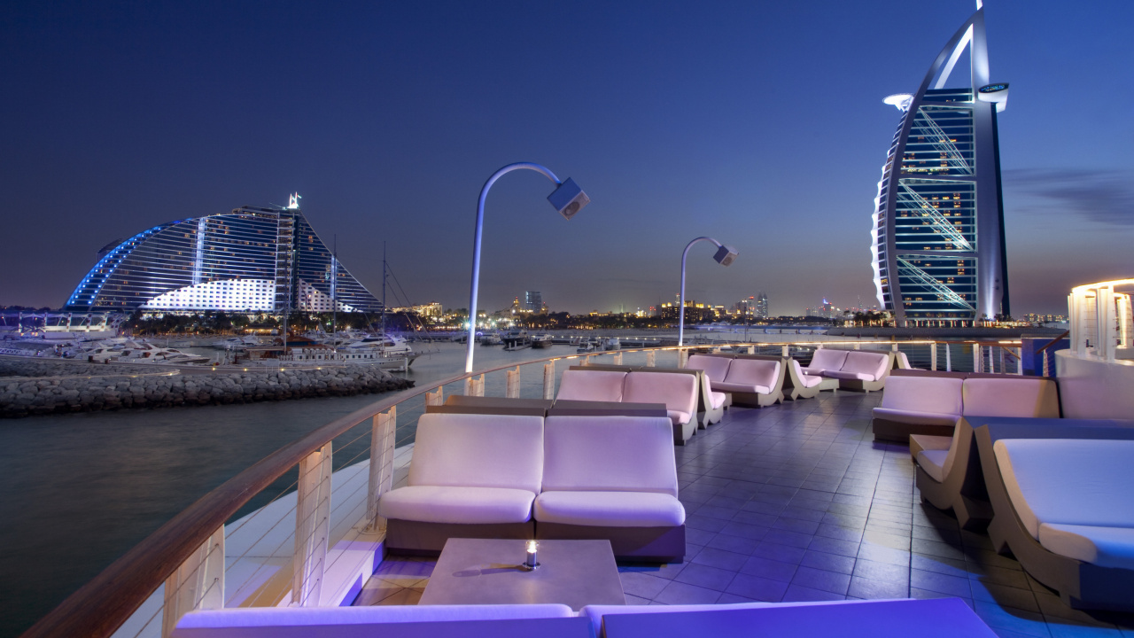 Обои Джумейра Бич отель, пляж Джумейра, Мадинат Джумейра, ориентир, архитектура в разрешении 1280x720