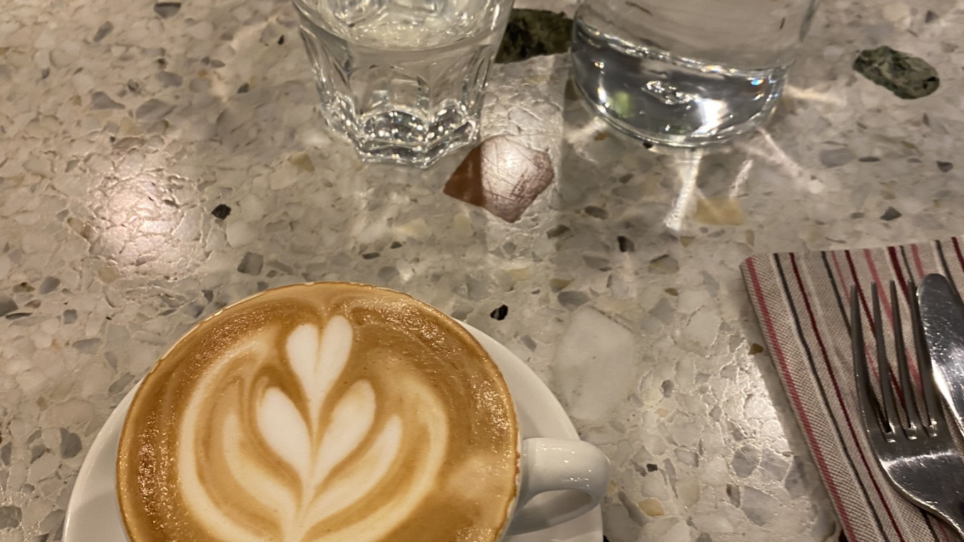 Обои капучино, Винер меланж, кафешка макиато, кортадо, плоские белые в разрешении 1366x768