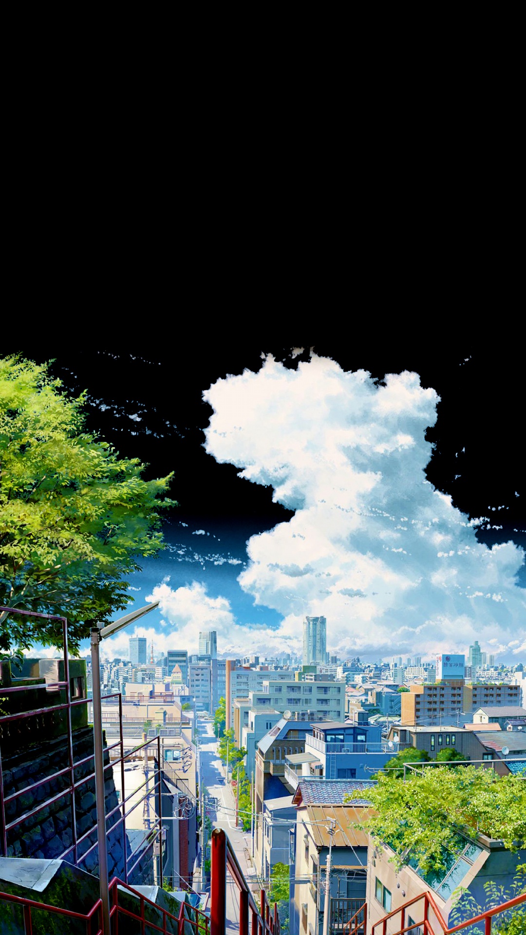 Обои аниме места, сикстинская фибель, аниме, арт, облако в разрешении 1080x1920