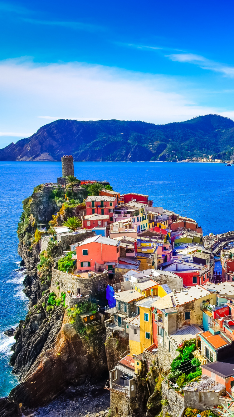 Обои Манарола, Корнилья, Монтероссо-аль-Маре, тропа, ходьба в разрешении 750x1334