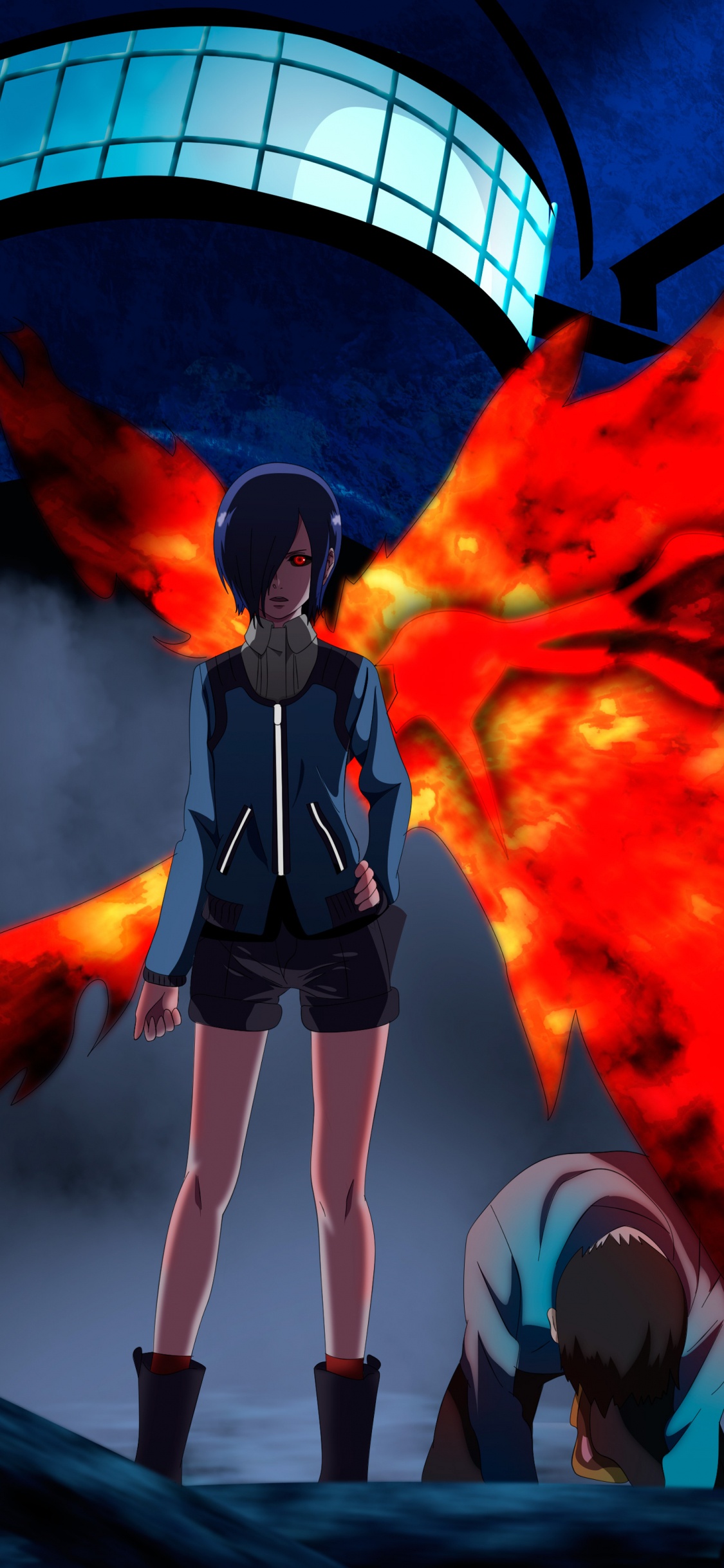 Обои компьютерная игра, Токио вурдалак, игра-боевик, Хикари Кирисима, вымышленный персонаж в разрешении 1125x2436