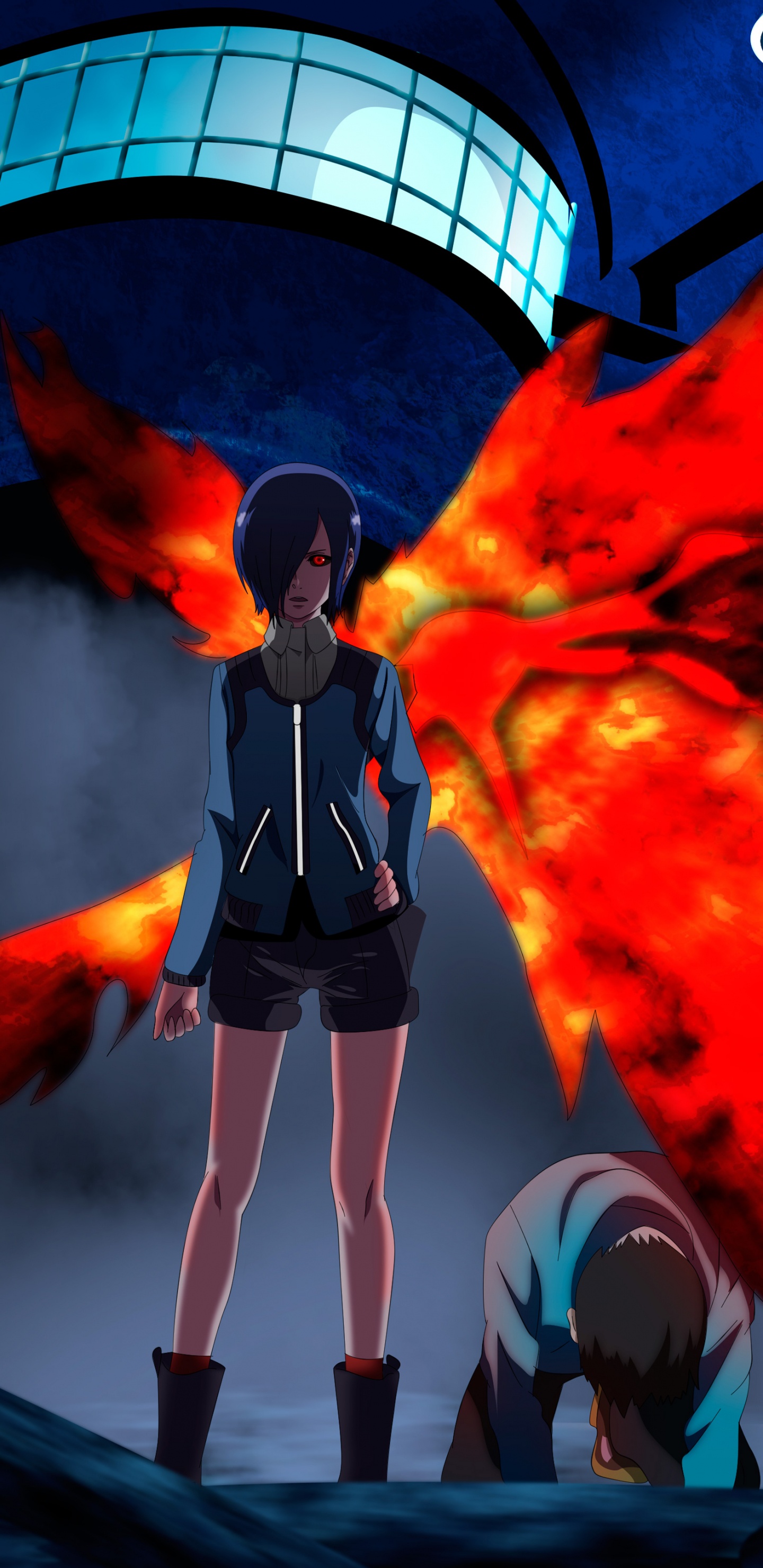 Обои компьютерная игра, Токио вурдалак, игра-боевик, Хикари Кирисима, вымышленный персонаж в разрешении 1440x2960