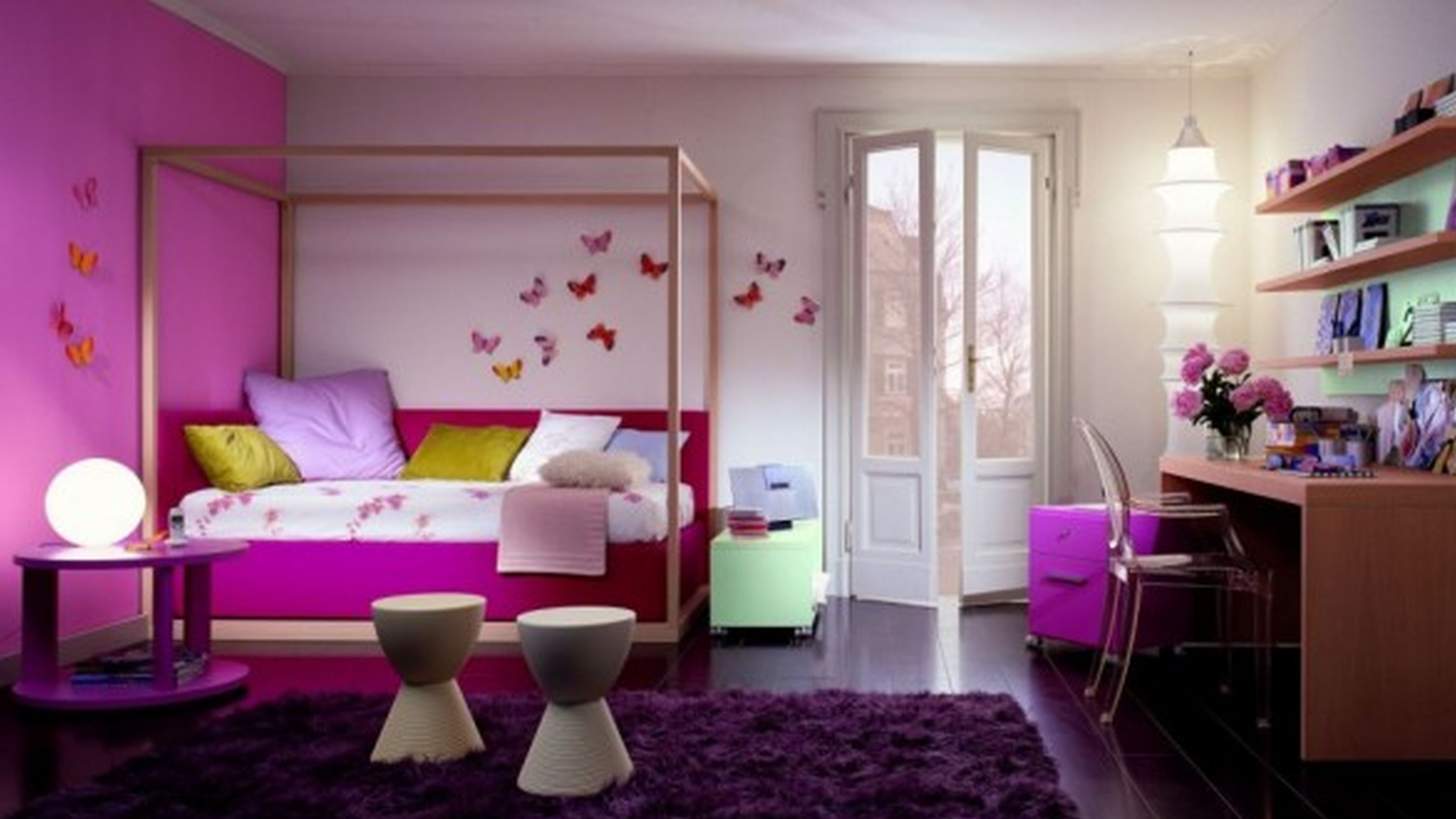 Обои спальня, комната, дизайн, мебель, дизайн интерьера в разрешении 3840x2160