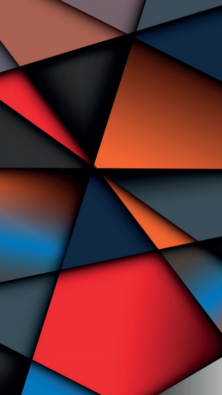 Обои ios, синий, Апельсин, красный цвет, красочность в разрешении 750x1334