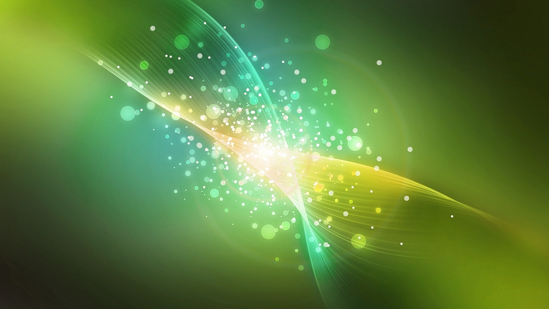 Обои зеленый, свет, космос, макросъемка, небо в разрешении 1920x1080