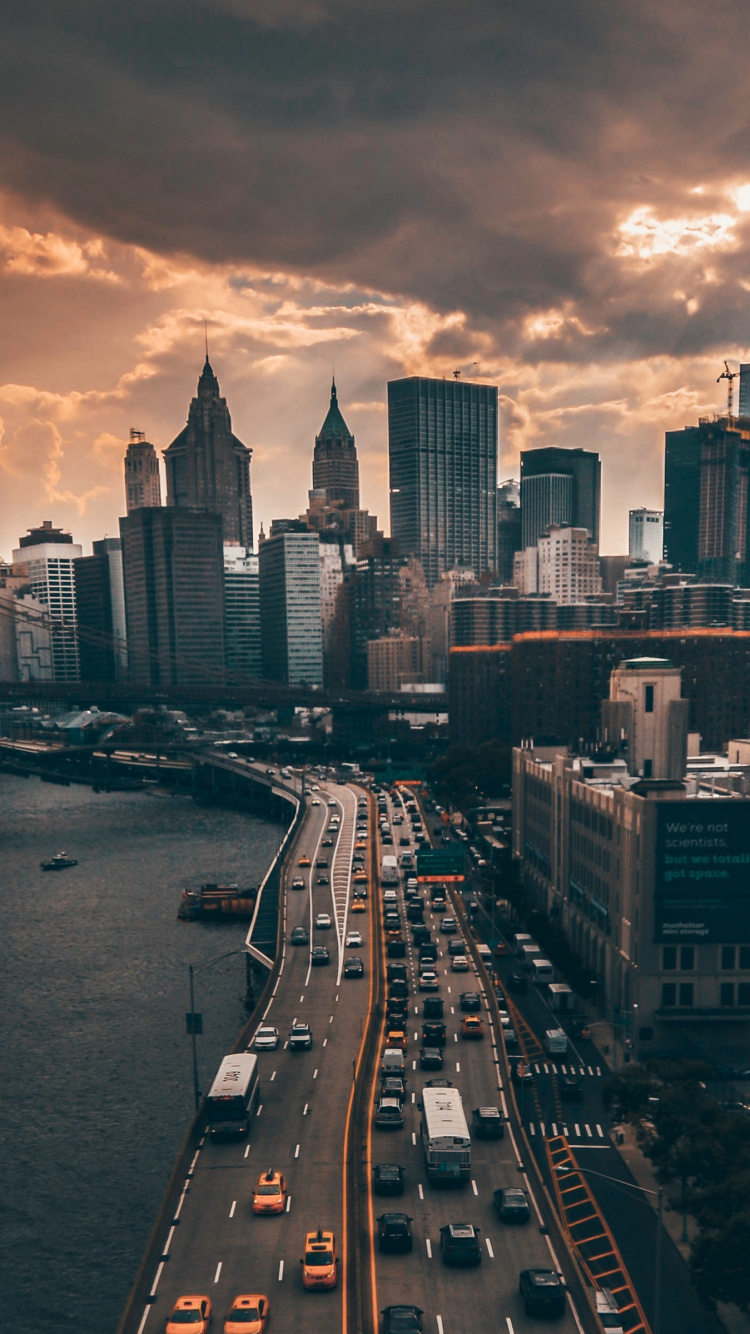 Обои городской пейзаж, город, метрополия, городской район, линия горизонта в разрешении 750x1334