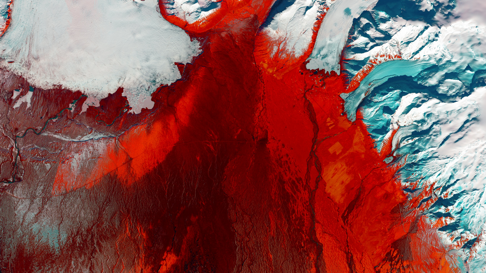 Обои земля, Соединенные Штаты, Геологическая Служба США, арт, ледник в разрешении 1920x1080