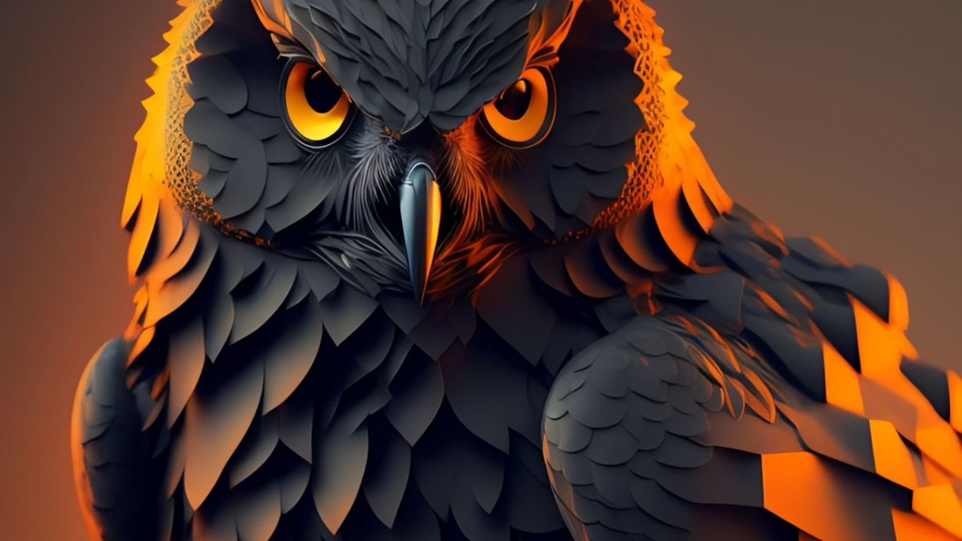 Обои большая рогатая сова, сова, Снежная сова, Соколообразные, голова в разрешении 1366x768