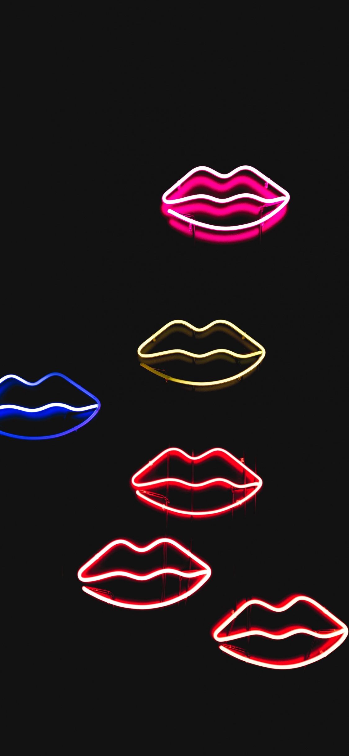 Обои неон, лого, графика, символ, иллюстрация в разрешении 1125x2436