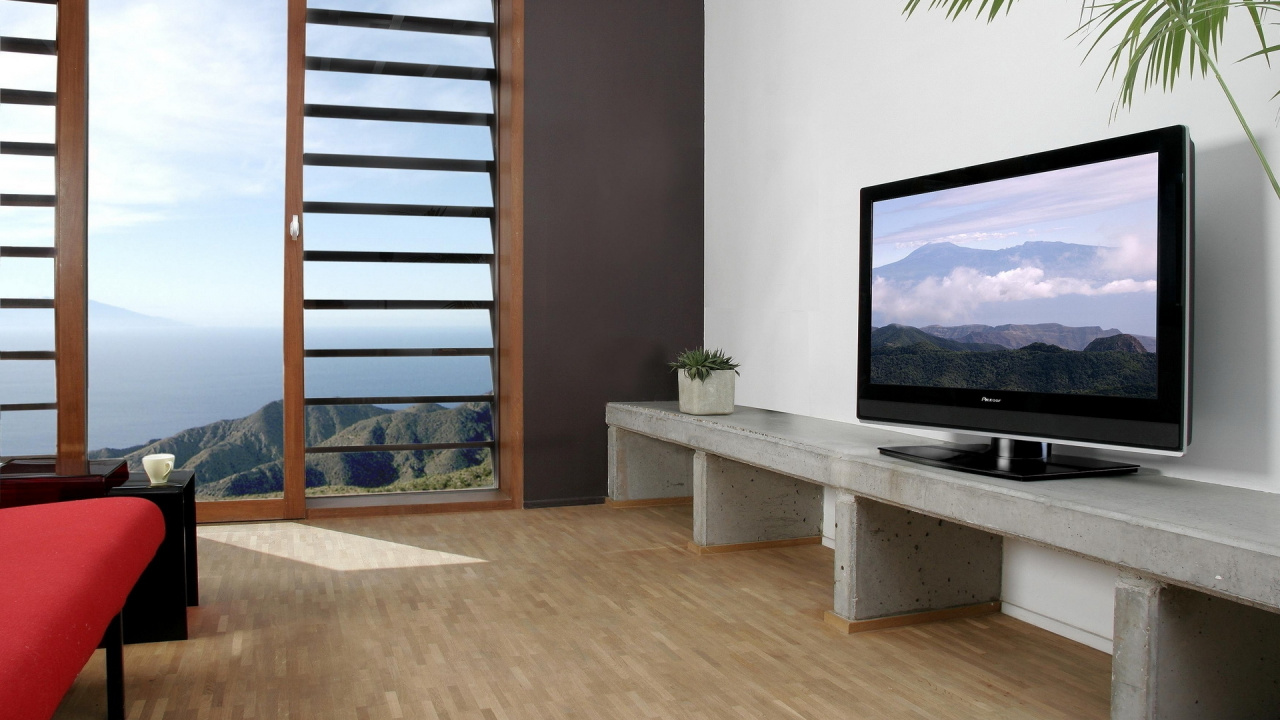 Обои дизайн, мебель, гостиная комната, комната, дизайн интерьера в разрешении 1280x720