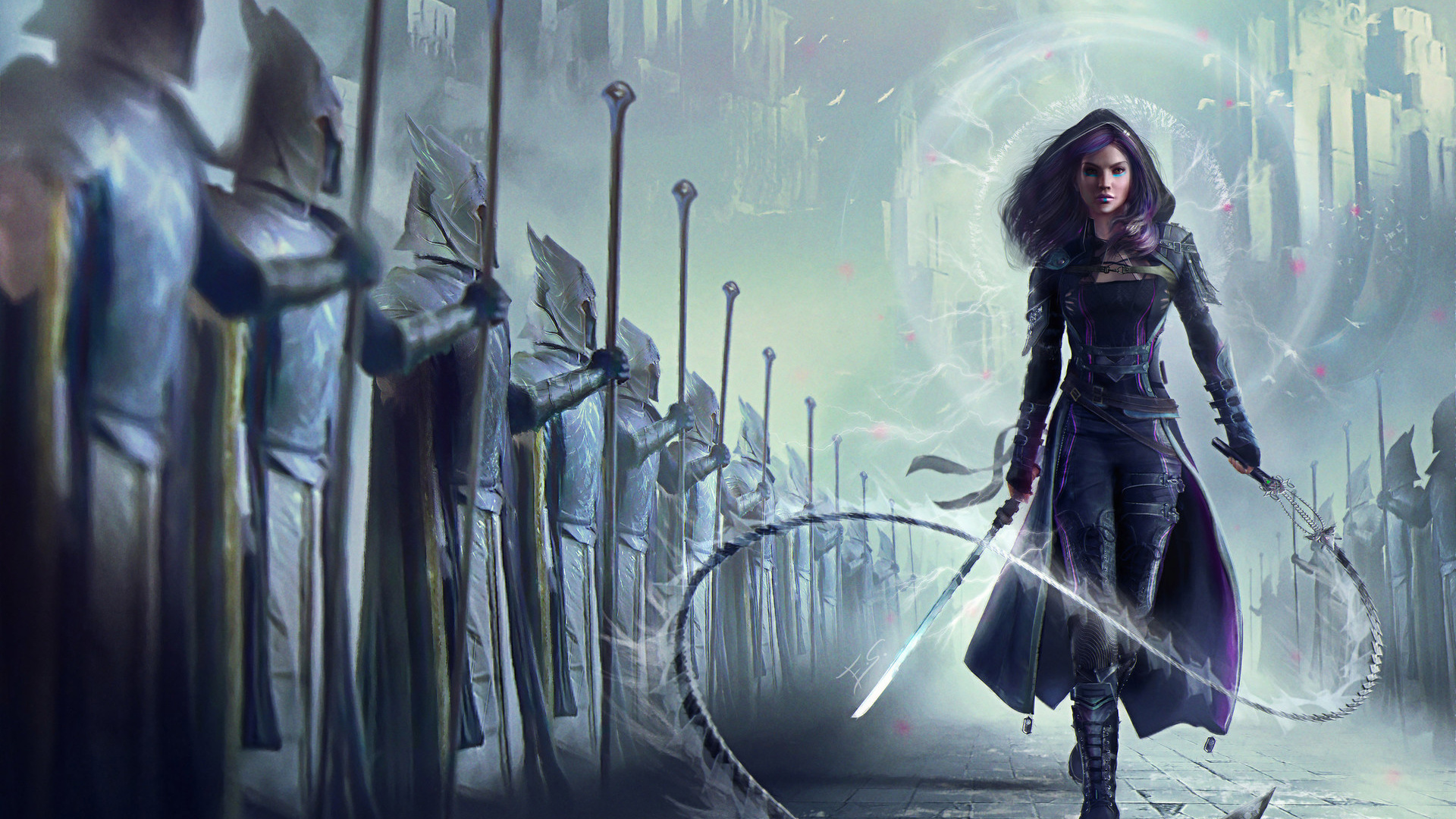 Обои цифровое искусство, арт, фэнтези, иллюстрация, Цифровой композитинг в разрешении 1920x1080