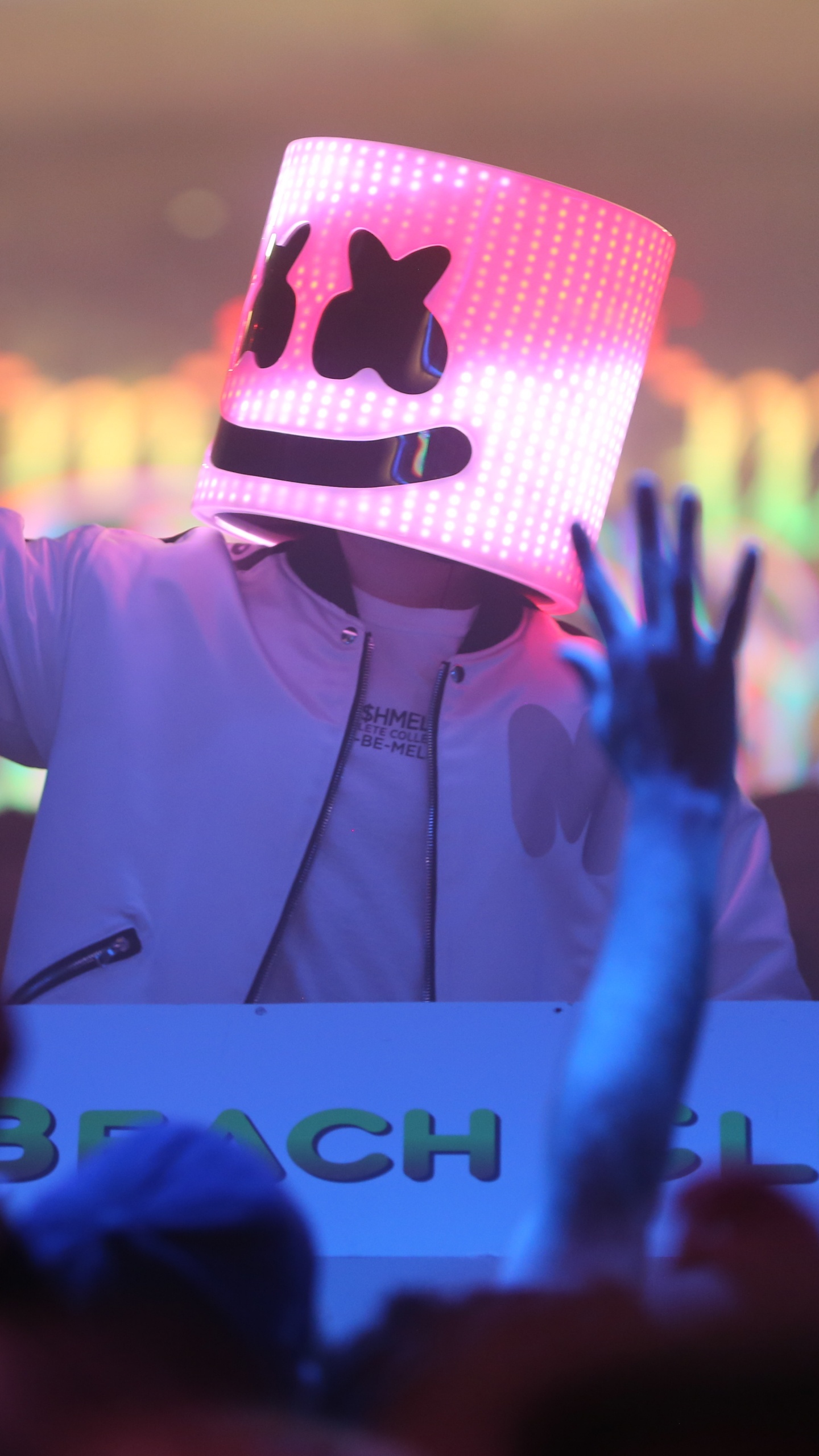 Обои диджей marshmello, Представление, развлечение, Фиолетовый, пурпур в разрешении 1440x2560