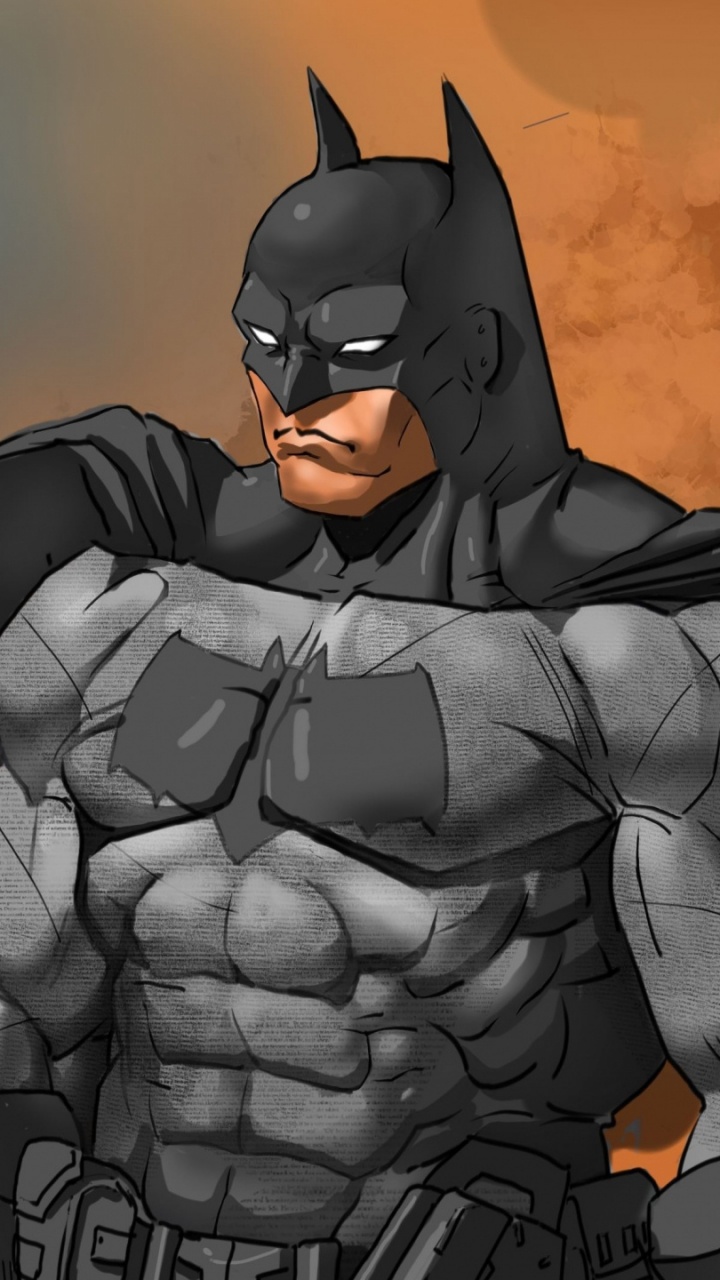 Обои супергерой, Бэтмен, суперзлодей, Лига справедливости, фикция в разрешении 720x1280