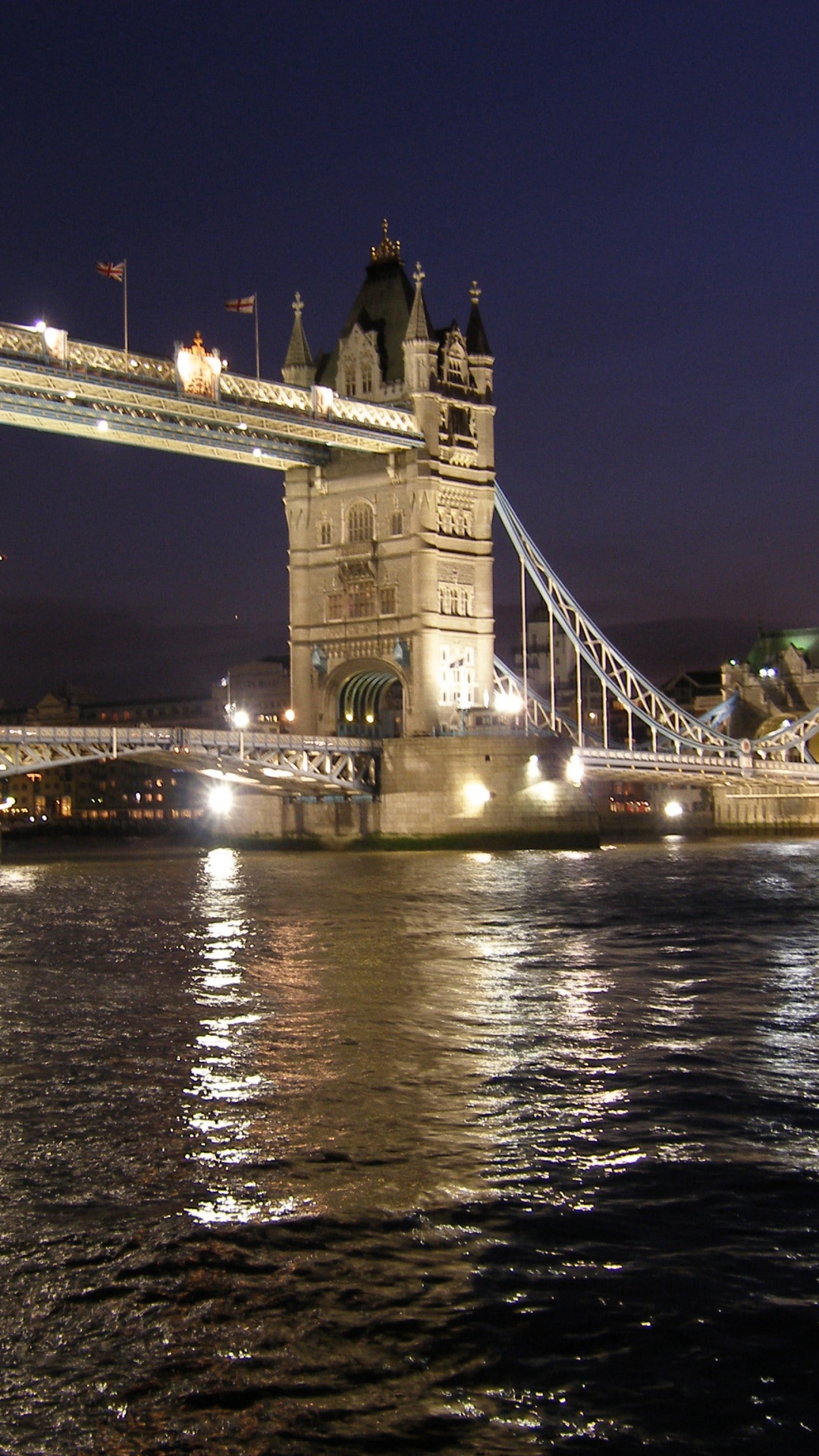 Обои тауэрский мост, ЛОНДОН ТАУЭРСКИЙ МОСТ, мост, ориентир, ночь в разрешении 1080x1920