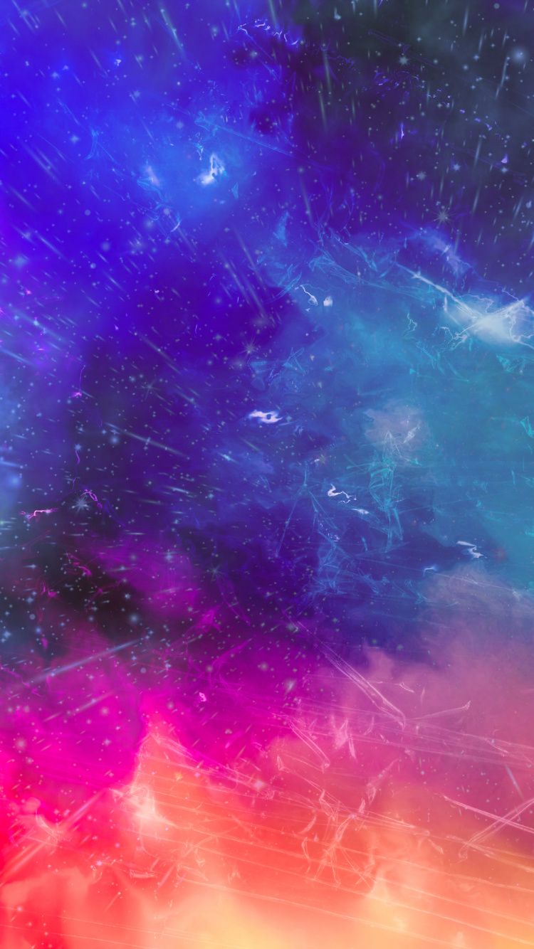 Обои туманность, пурпур, розовый, атмосфера, Фиолетовый в разрешении 750x1334