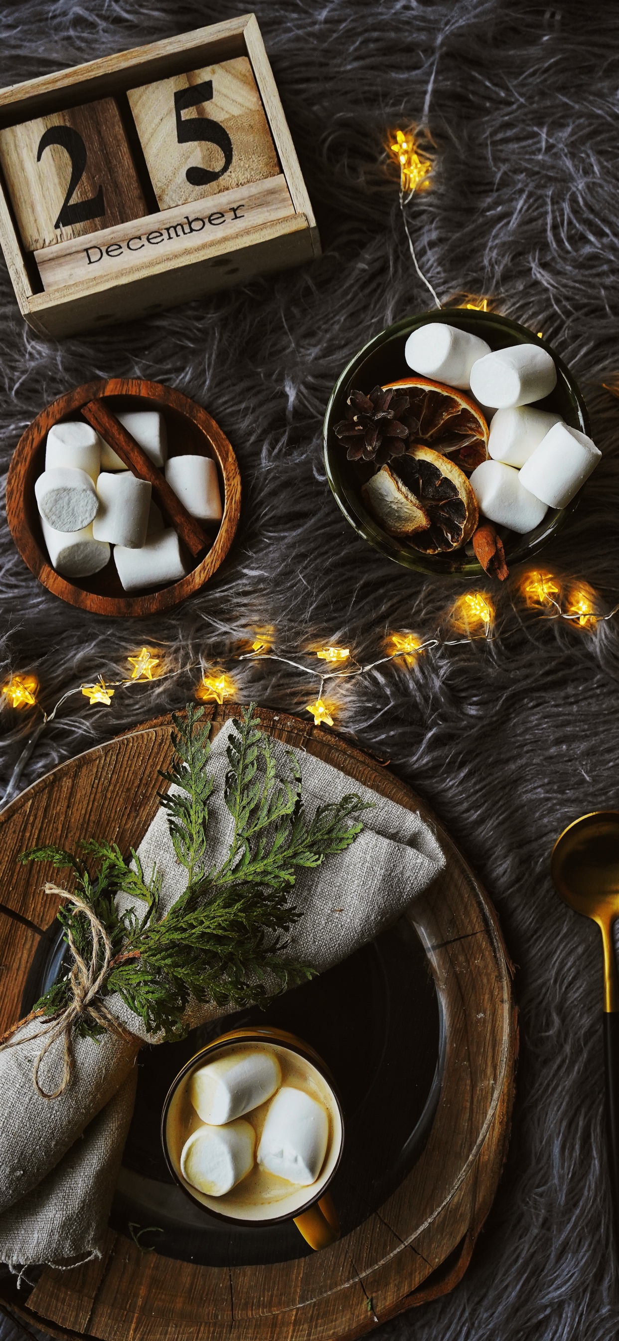 Обои Рождественский день, блюда, привычная пища, натюрморт, 25 декабря в разрешении 1242x2688