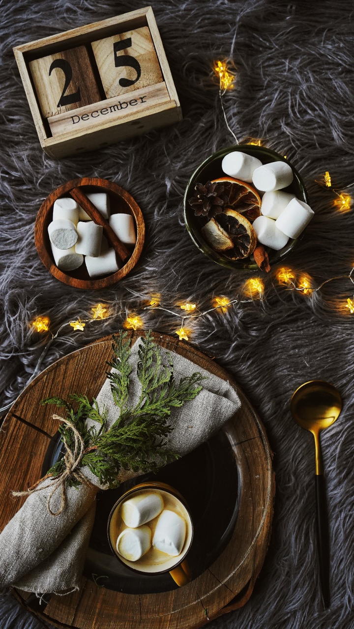 Обои Рождественский день, блюда, привычная пища, натюрморт, 25 декабря в разрешении 720x1280