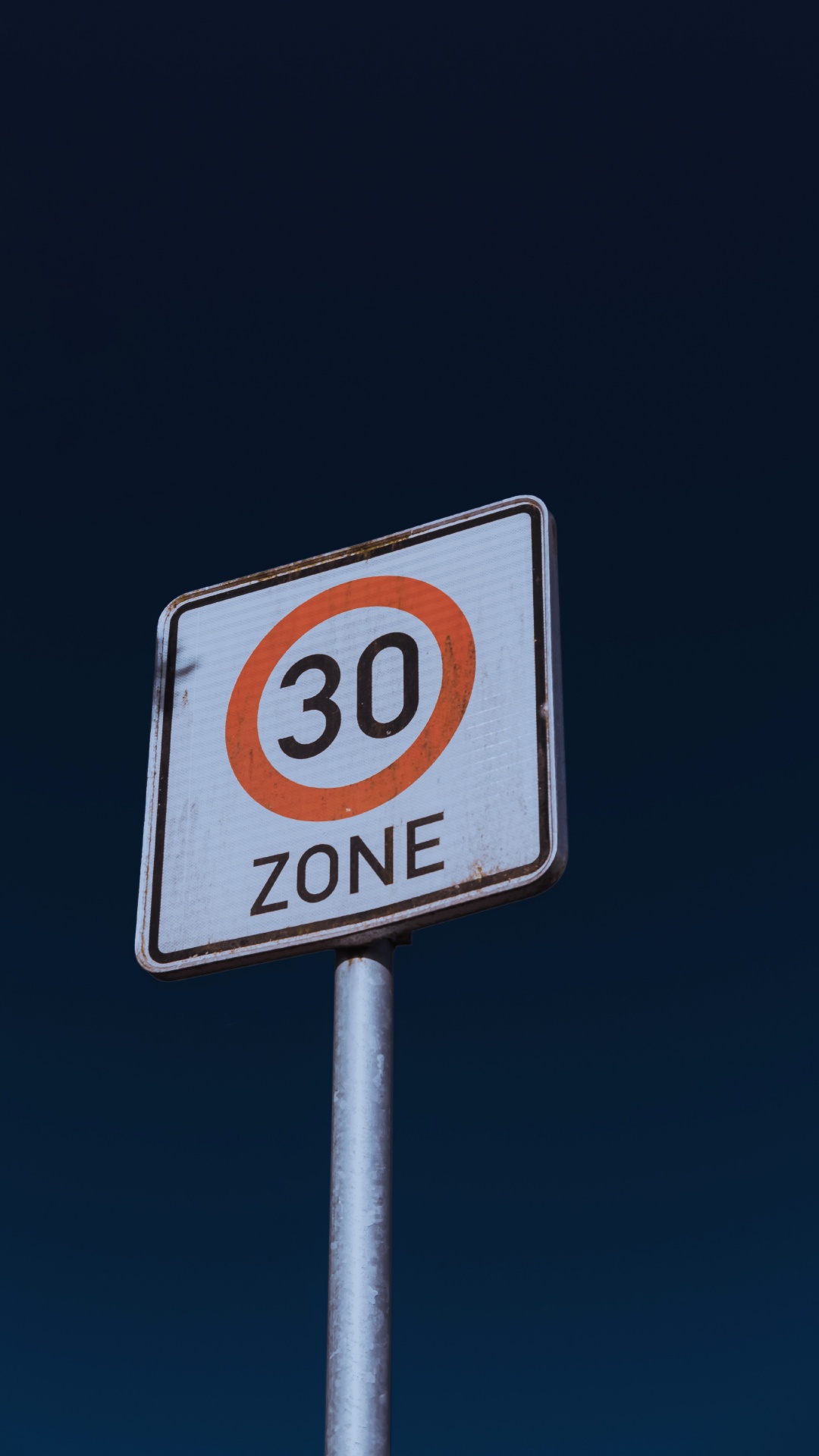 Обои знак, измеритель, 30 зоны, дорожный знак, вывеска в разрешении 1080x1920