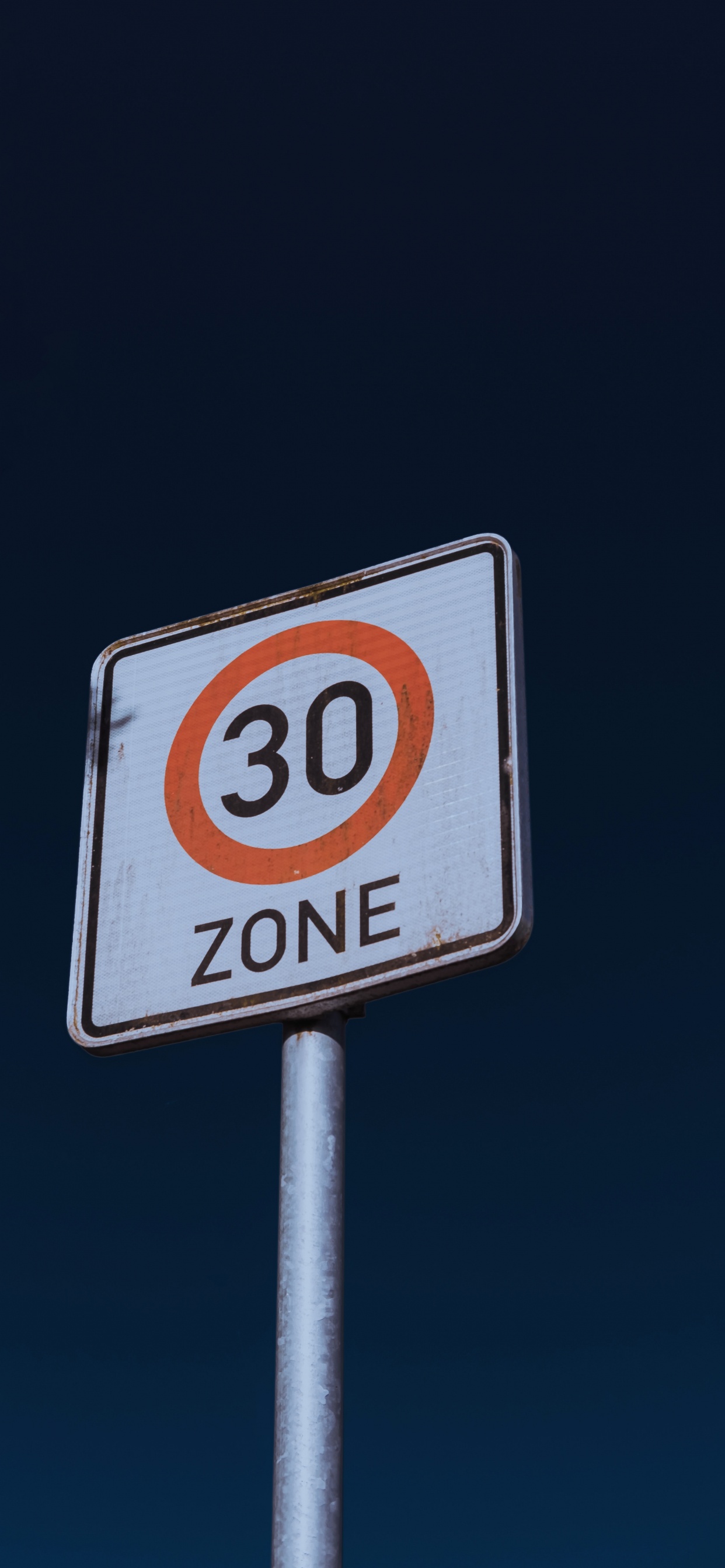 Обои знак, измеритель, 30 зоны, дорожный знак, вывеска в разрешении 1242x2688