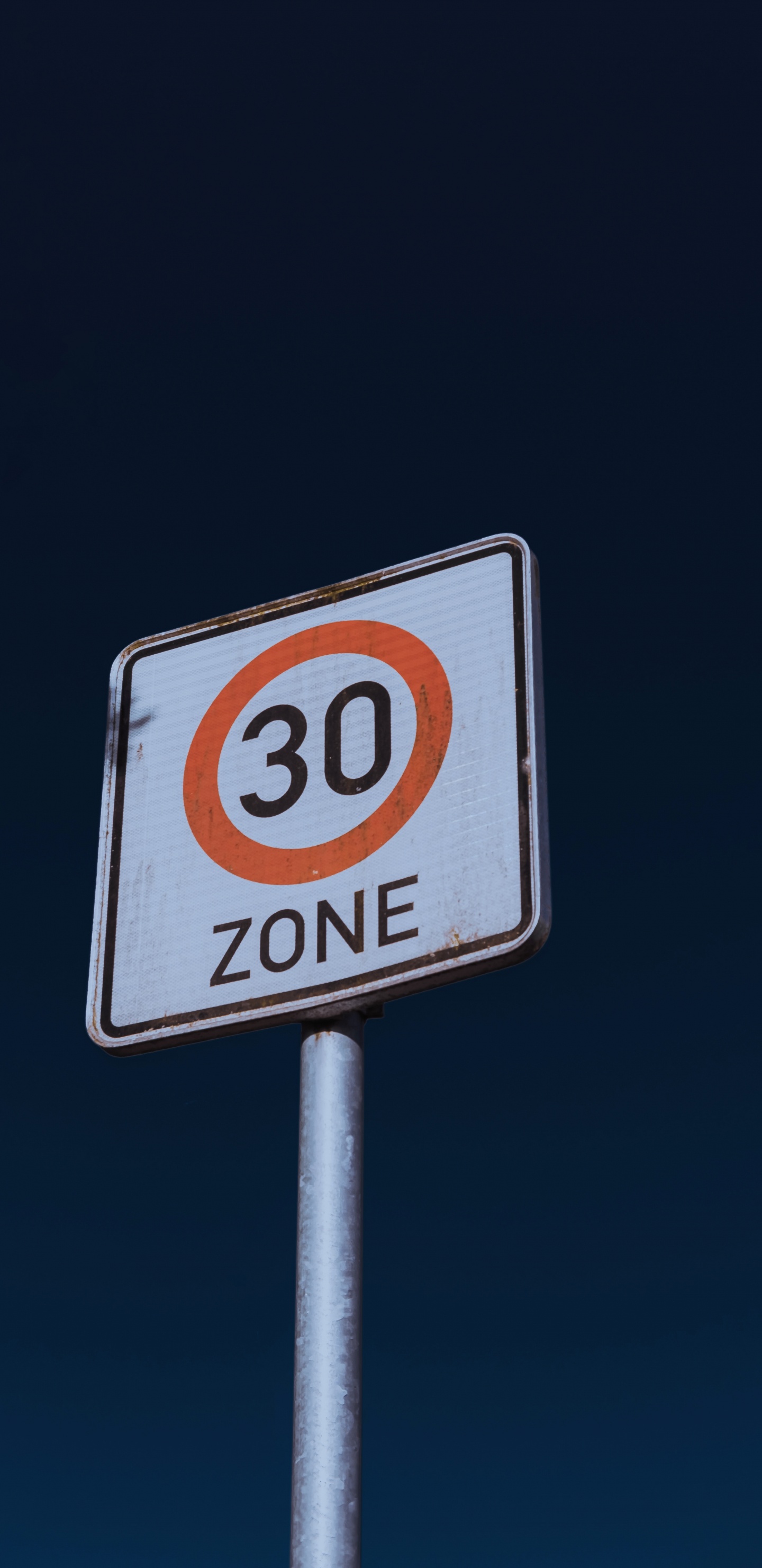 Обои знак, измеритель, 30 зоны, дорожный знак, вывеска в разрешении 1440x2960