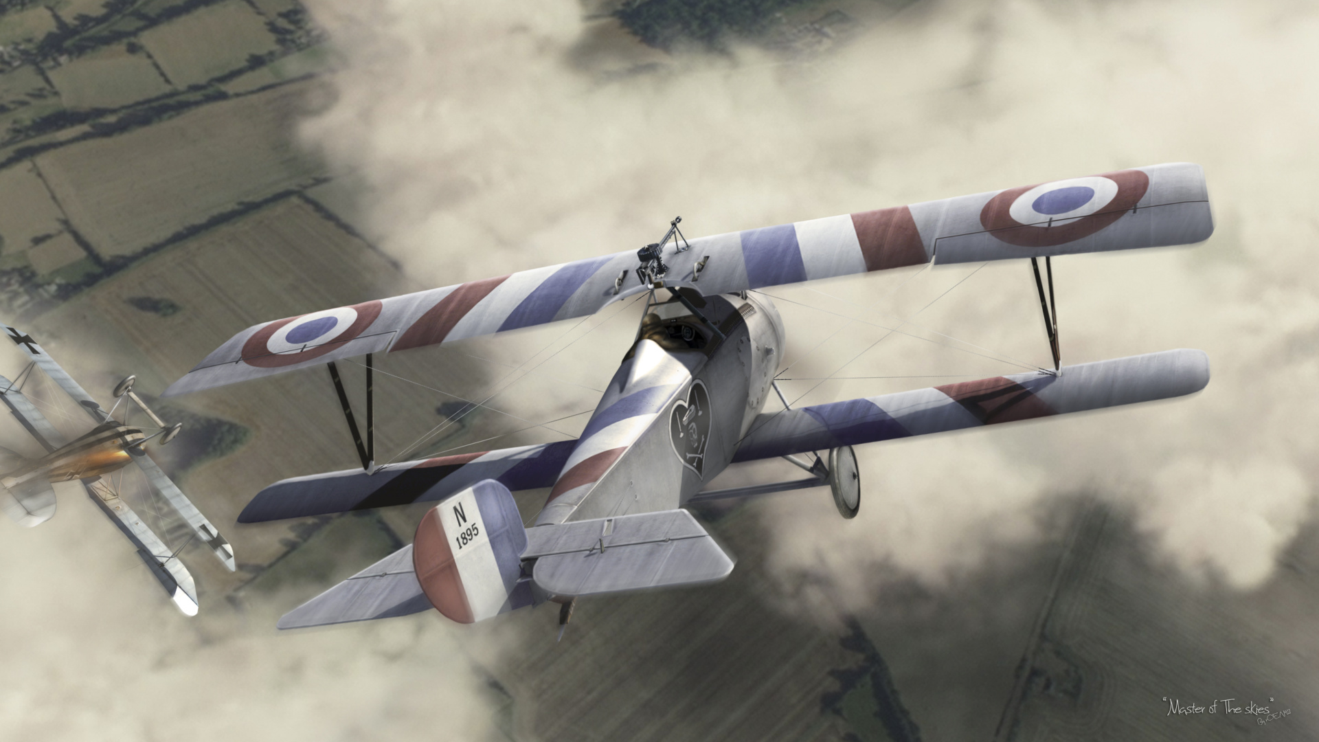 Обои самолет, самолеты, авиация, полет, пропеллер в разрешении 1920x1080