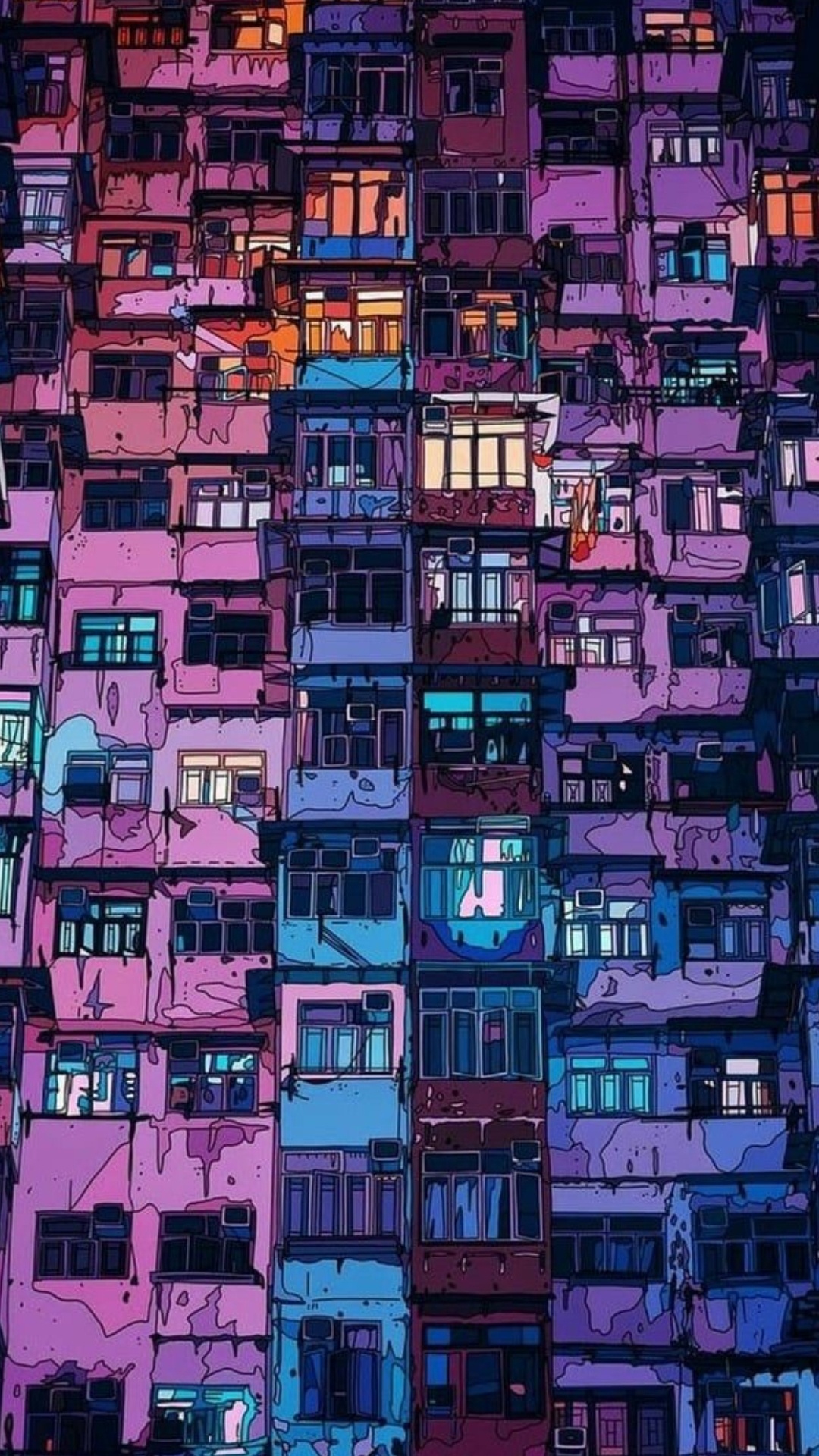 Обои андроид, ios, арт, здание, окно в разрешении 1080x1920