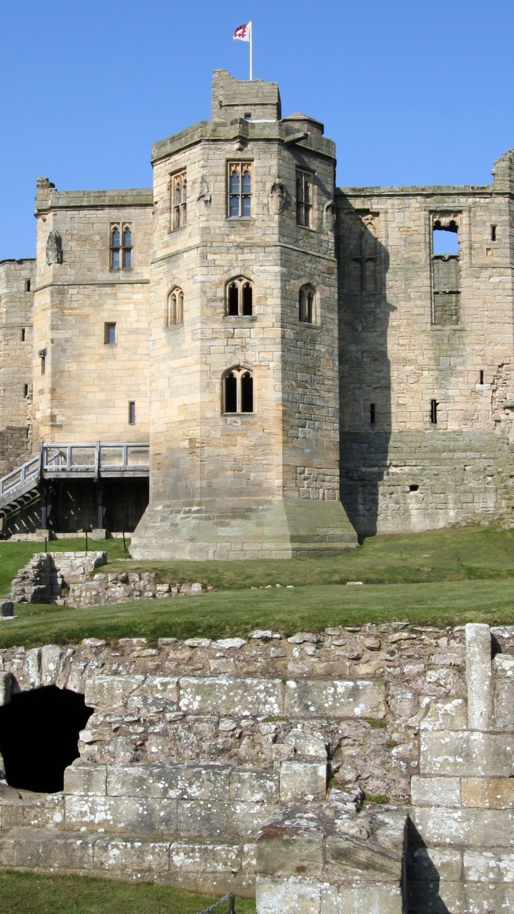 Обои Замок Вакворт, замок, фортификация, здание, средневековая архитектура в разрешении 720x1280