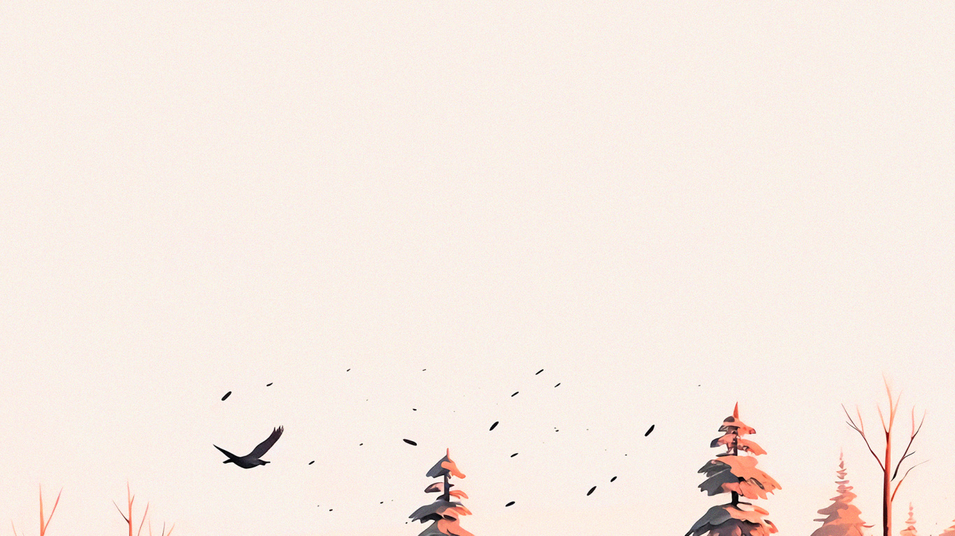 Обои здание, окно, дерево, снег, ветвь в разрешении 1366x768