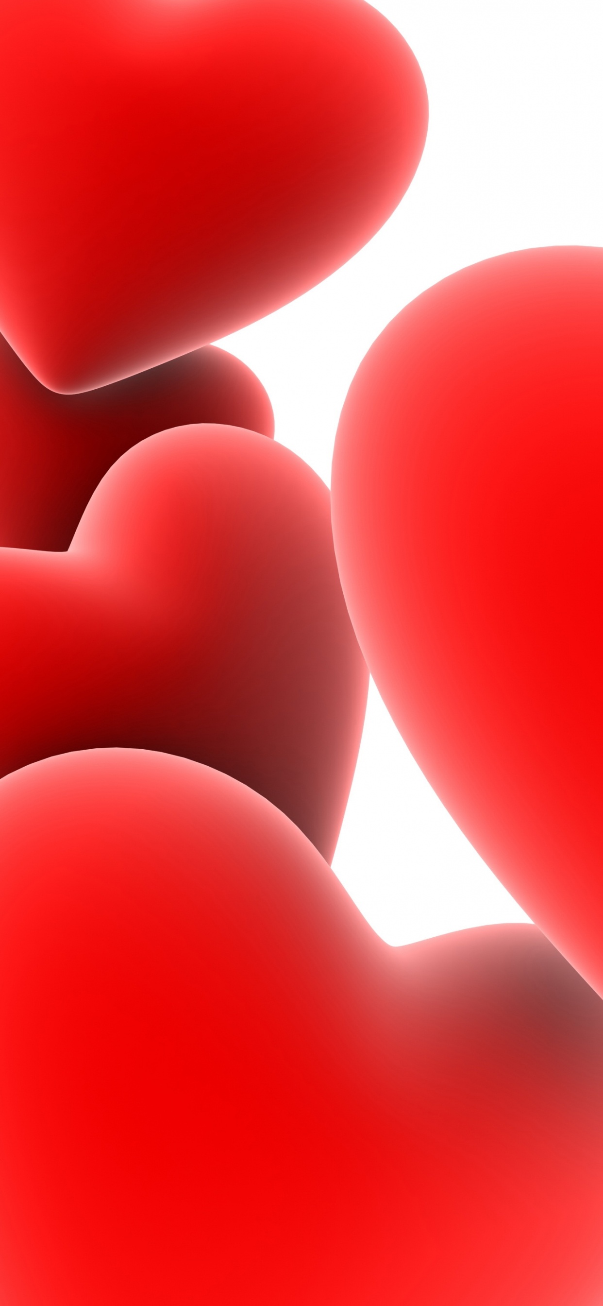 Обои сердце, красный цвет, любовь, День Святого Валентина, иллюстрация в разрешении 1242x2688