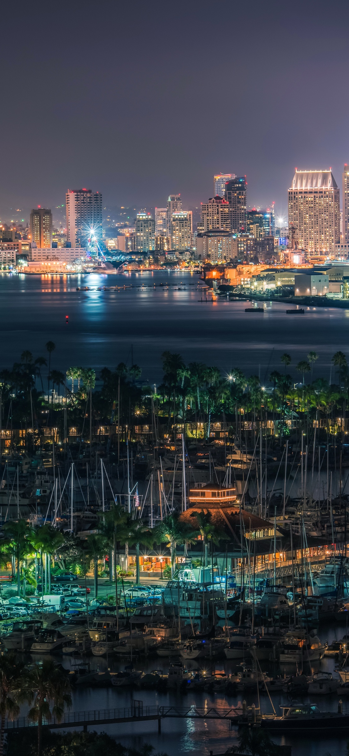 Обои Сан Диего, городской пейзаж, город, метрополия, городской район в разрешении 1125x2436