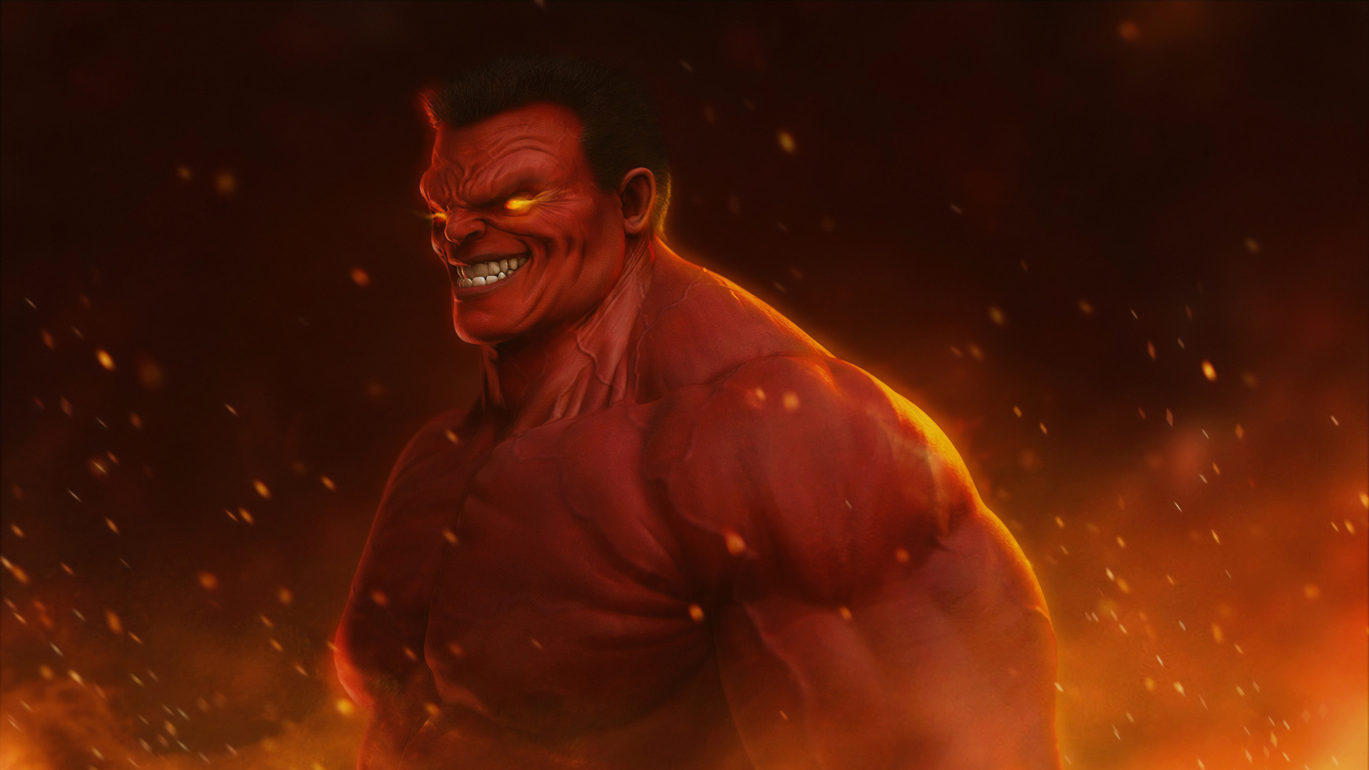 Обои Тандерболт Росс, Халк, комиксы Марвел, человек, демон в разрешении 1920x1080