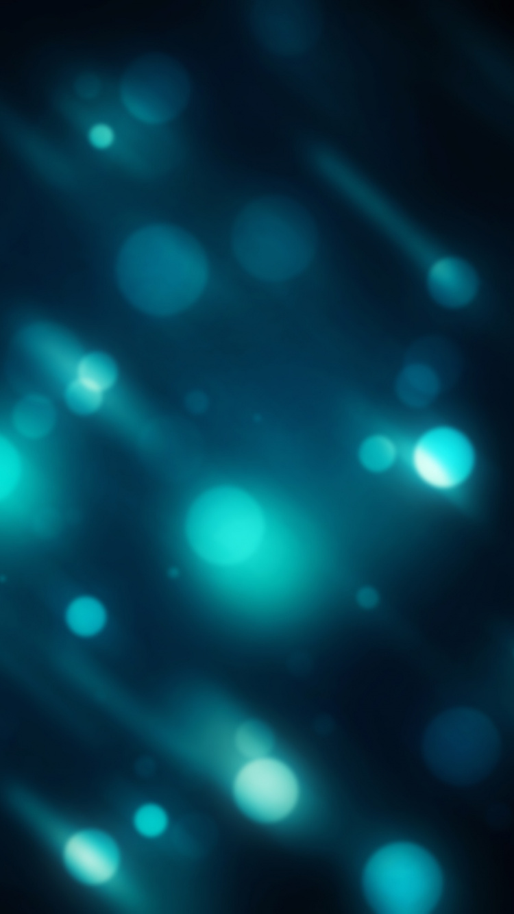 Обои свет, боке, синий, бирюза, темнота в разрешении 750x1334