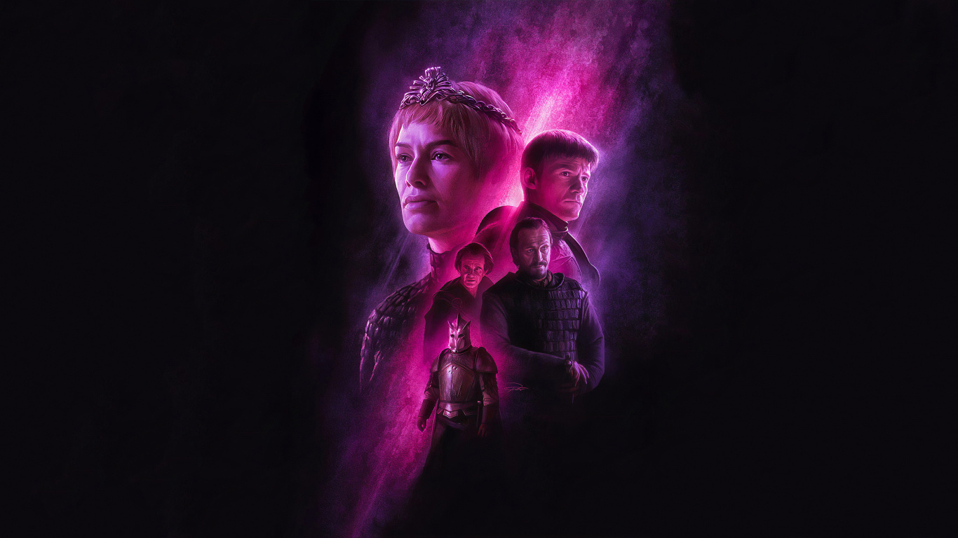 Обои Игра престолов, Игра Престолов - 8 сезон, иллюстрация, пурпур, красный цвет в разрешении 1366x768