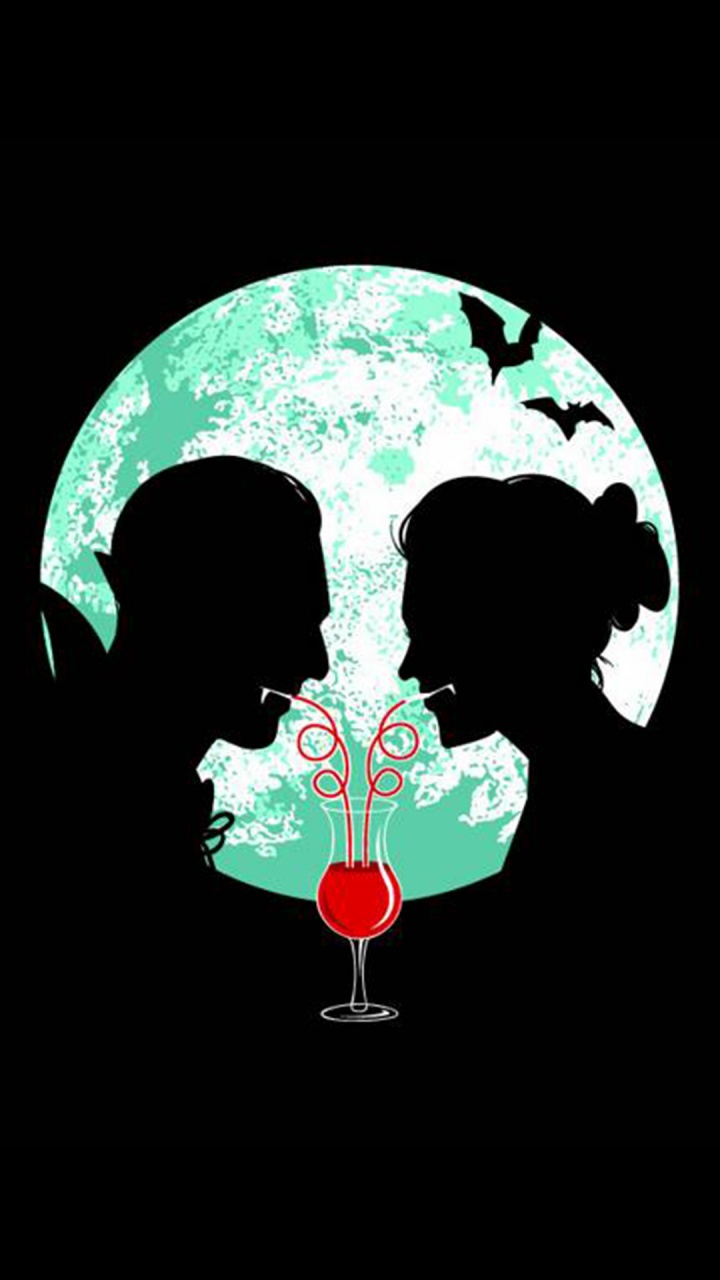 Обои психологическое тестирование, вампир, дизайн, иллюстрация, арт в разрешении 720x1280