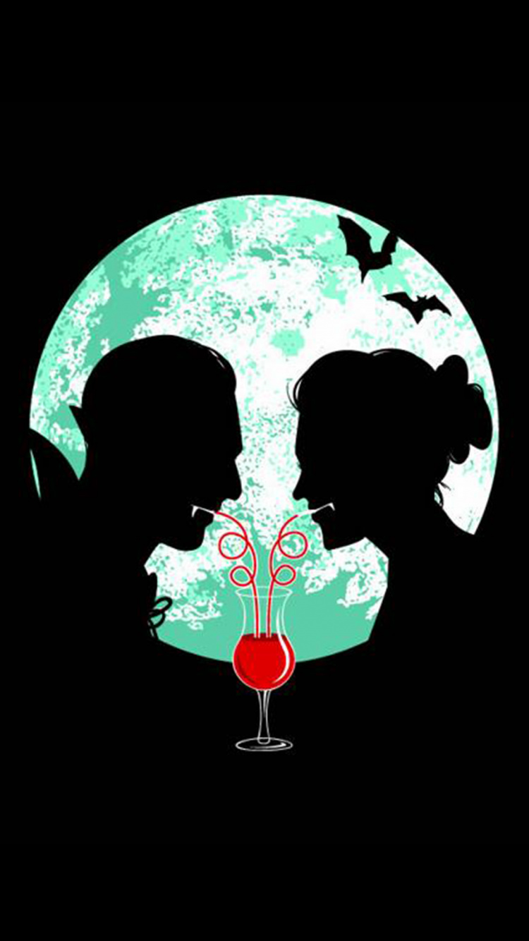 Обои психологическое тестирование, вампир, дизайн, иллюстрация, арт в разрешении 750x1334