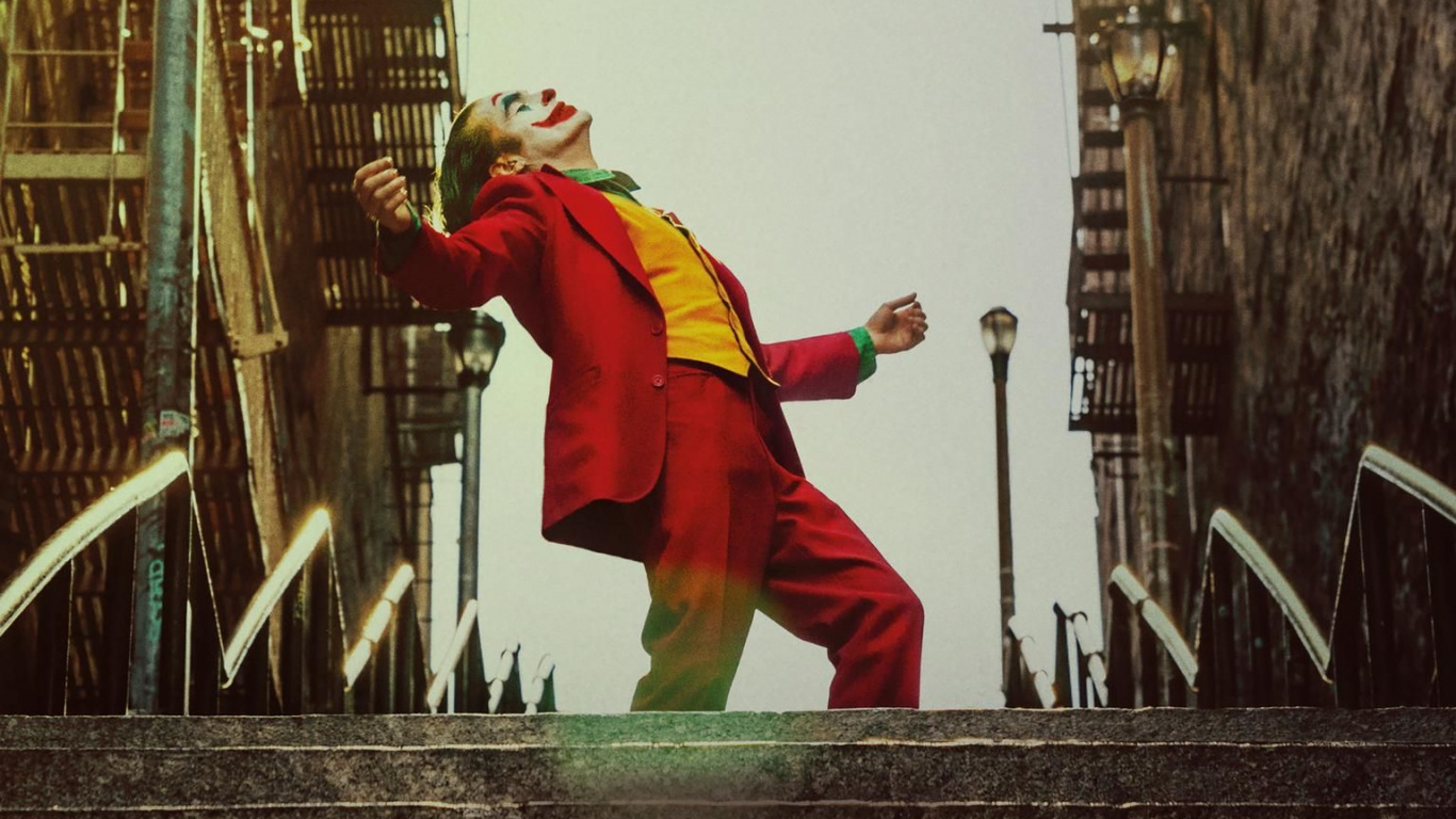 Обои джокер безтекстовый постер, Мюррей Франклин, 92-я награда академии, постер, Постер фильма в разрешении 1366x768