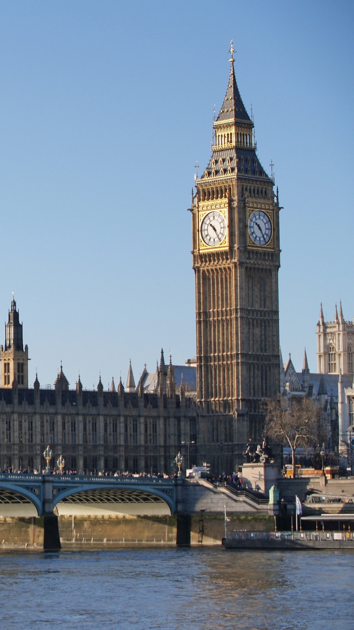 Обои здание парламента, вестминстерский дворец, Биг Бен, ориентир, часовая башня в разрешении 720x1280